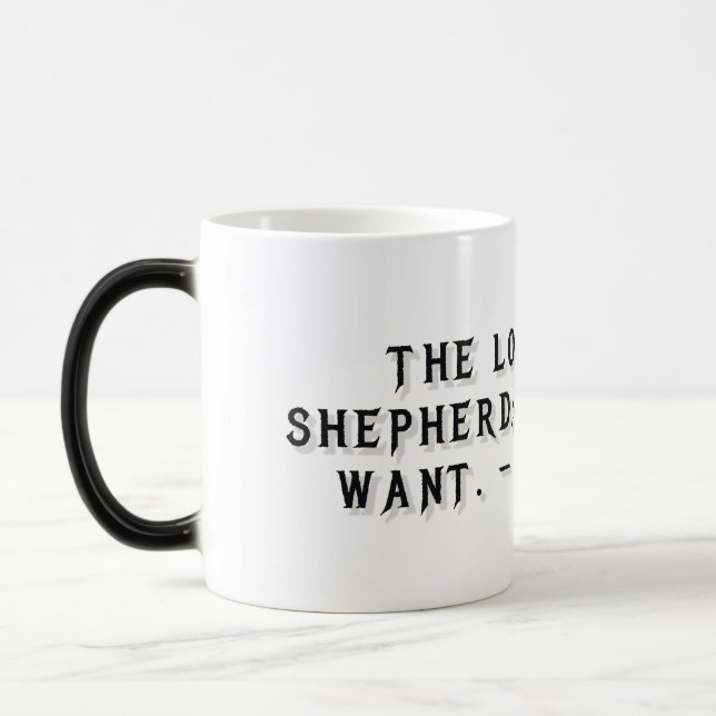 Mágica Caneca de Presente Salmo 23:1 (Esquerda)