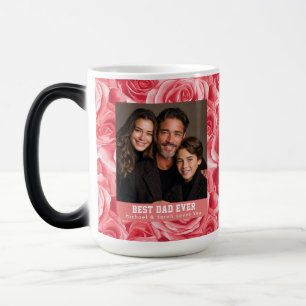 Mágica Caneca de Viagem Cerâmica Foto de Rosa Floral do P