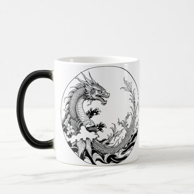 Mágica Caneca design dragao  (Esquerda)