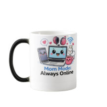 Caneca Divertida para Mãe Tech Mãe Modo Sempre Onl