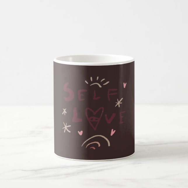 Mágica Caneca do Amor Próprio | Caneca de Café de Cuidado (Centro)