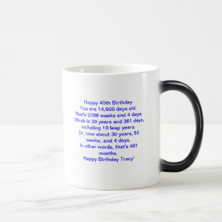 Mágica Caneca do aniversário