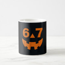 Caneca do Dia das Bruxas 67 Six Seven Pumpkin Face