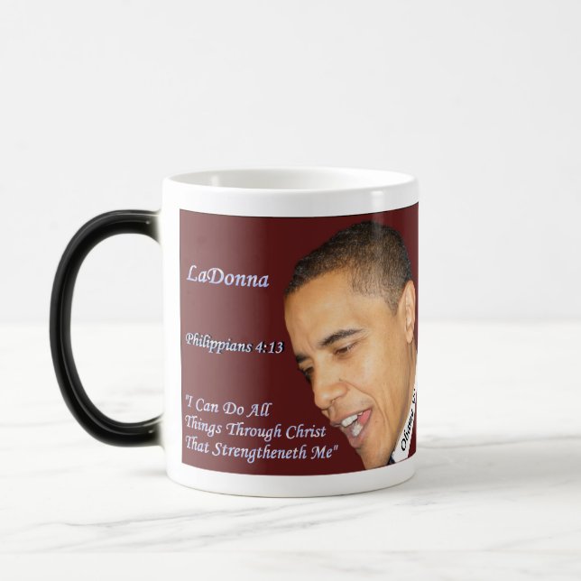 Mágica Caneca do elogio personalizada - adicione seus (Esquerda)