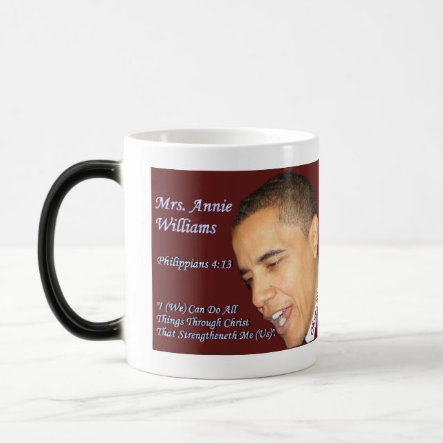 Mágica Caneca do elogio personalizada - adicione seus (Esquerda)
