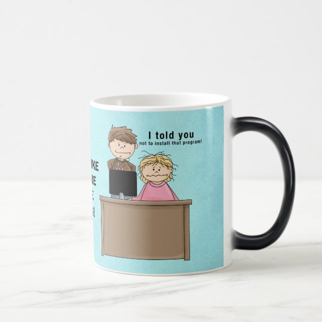 Mágica Caneca do trabalho do computador (Direita)