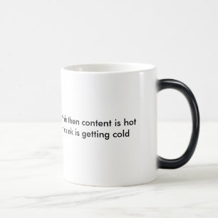 Mágica Caneca em mudança da cor do CUIDADO