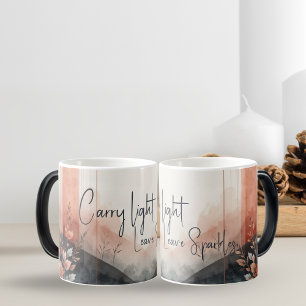 Mágica Caneca Floral Aquarela Carry Light, Leave Sparkles