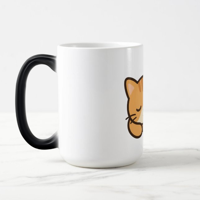 Mágica Caneca gato fofo dormindo (Esquerda)