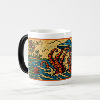 Mágica Caneca Kraken Vs. OVNI - Café