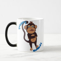 Caneca mal-humorada do macaco
