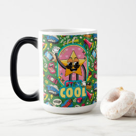 Mágica Caneca Morf "Stay Cool" de Arte Pop Retro
