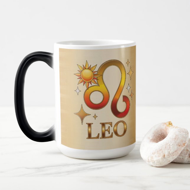 Mágica Caneca Mórfica do Signo de Leão (Com Donut)