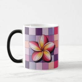 Mágica Caneca Mórfica Flor de Plumeria Rosa