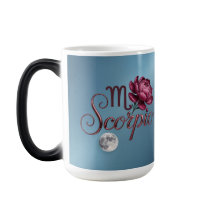 Caneca Mórfica Lua Glyph Escorpião Peônia Azul