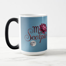 Mágica Caneca Mórfica Lua Glyph Escorpião Peônia Azul