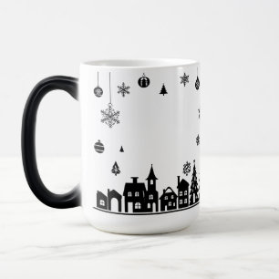 Mágica Caneca Morfológica de Natal Minimalista da Vila