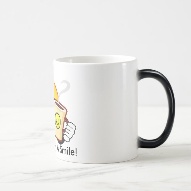 Mágica Caneca Morphing 11oz * acorde com um sorriso * (Direita)