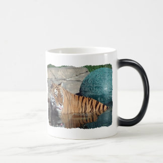 Mágica Caneca Morphing Cor-Em mudança preta do tigre de