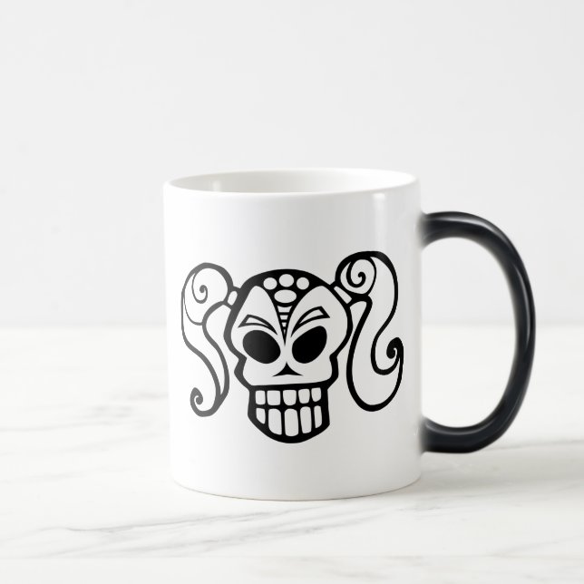 Mágica Caneca Morphing da menina do crânio do rabo de (Direita)