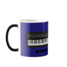 CANECA MORPHING DA MÚSICA AZUL DO PIANO DA