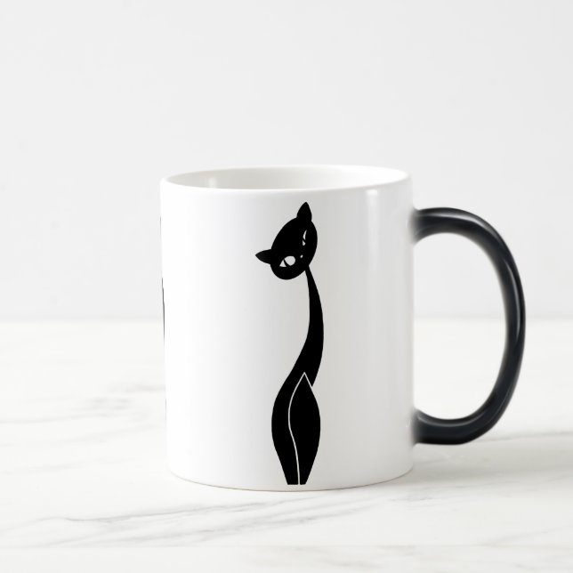 Mágica Caneca Morphing do gato preto (Direita)