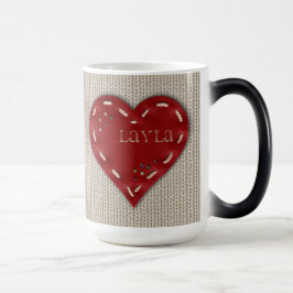 Mágica Caneca Morphing grande personalizada com coração