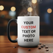 Caneca Personalizada | Adicione Texto, Foto, Logot