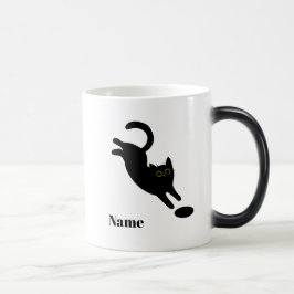 Mágica Caneca Personalizada com Nome de Gato Preto Saltit