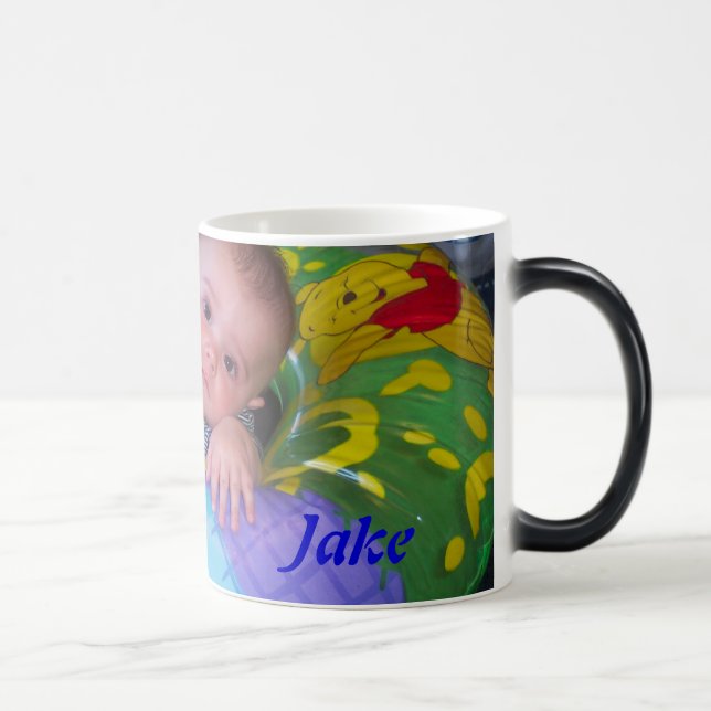 Mágica Caneca personalizada da foto e do texto (Direita)
