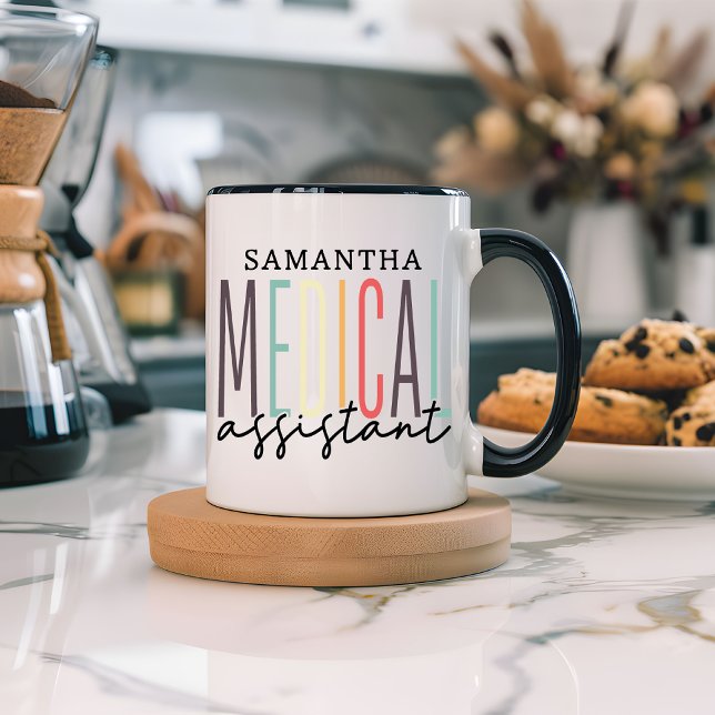 Mágica Caneca Personalizada de Assistente Médico com Nome (custom name medical assistant, medical professional gift, medical assistant gift, healthcare mug)