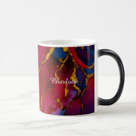 Mágica Caneca Personalizada de Luxo com Padrão de Mármore