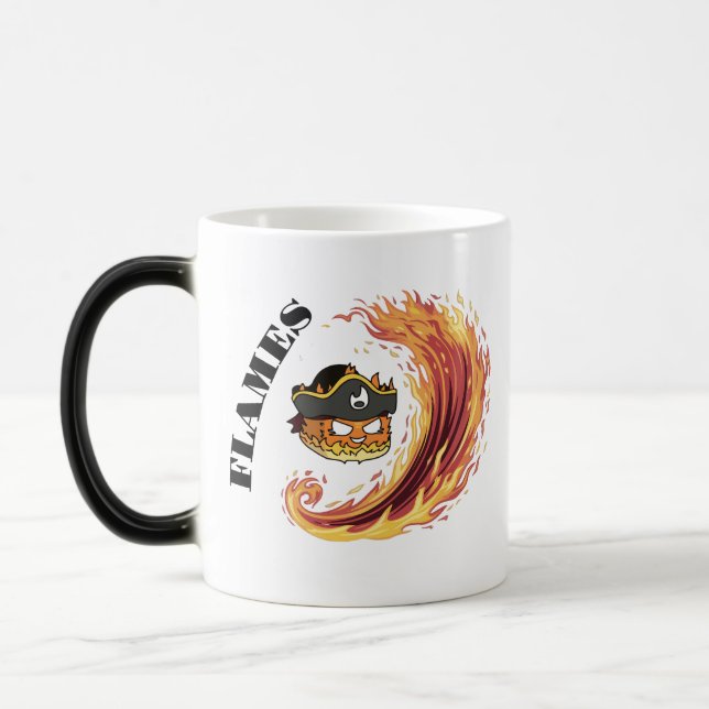 Mágica Caneca Pirate Flames - Design da fiery Swashbuckli (Esquerda)