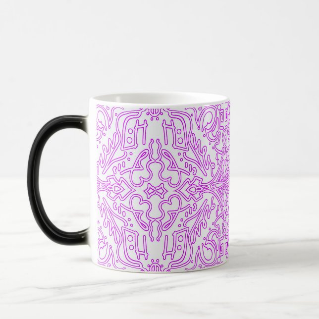 Mágica Caneca Rosa Sonho Mandala padrão Soft Pink Dream (Esquerda)