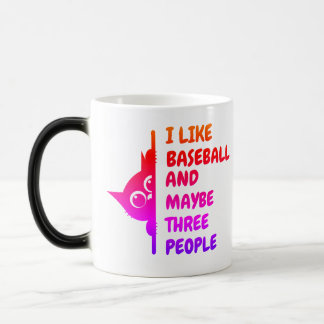 Mágica Caneca temática do meu gato que gosta de beisebol