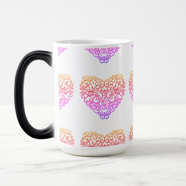 MÁGICA CANECA TRANSMUTAÇÃO - CORAÇÃO CORES SINGELAS (Esquerda)
