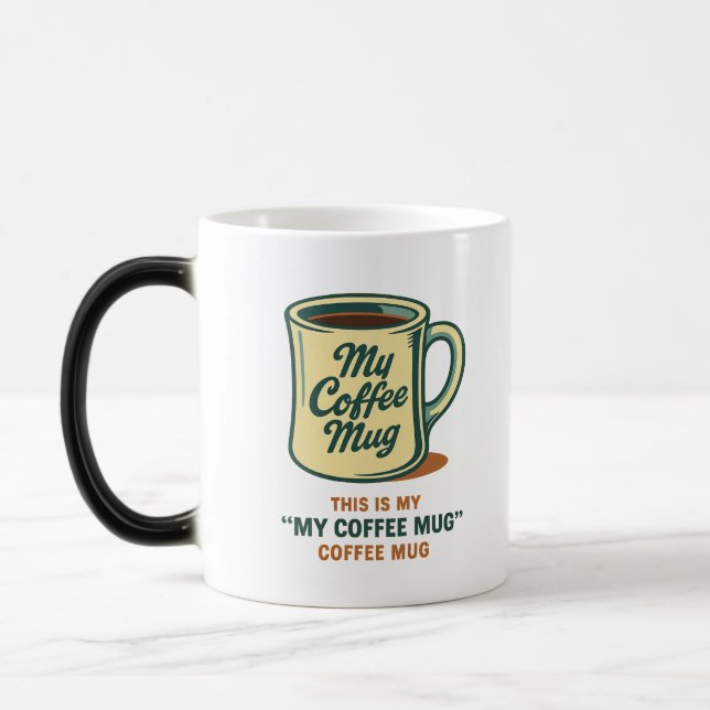 Mágica Design de Humor de Caneca de Café Retrô (Esquerda)