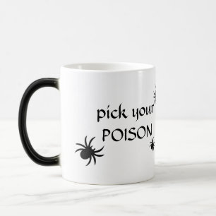 Mágica Escolha sua caneca da aranha do Dia das Bruxas do