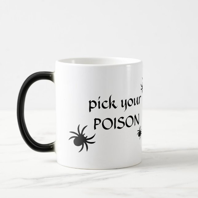 Mágica Escolha sua caneca de aranha de Halloween (Esquerda)