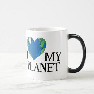 Mágica Eu amo meu caneca do planeta