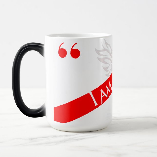 Mágica "Eu sou" caneca de café Morphing oblíqua (Esquerda)