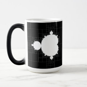 Mágica Famoso Mandelbrot colocou branco na caneca preta d