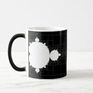 Mágica Famoso Mandelbrot colocou branco na caneca preta d
