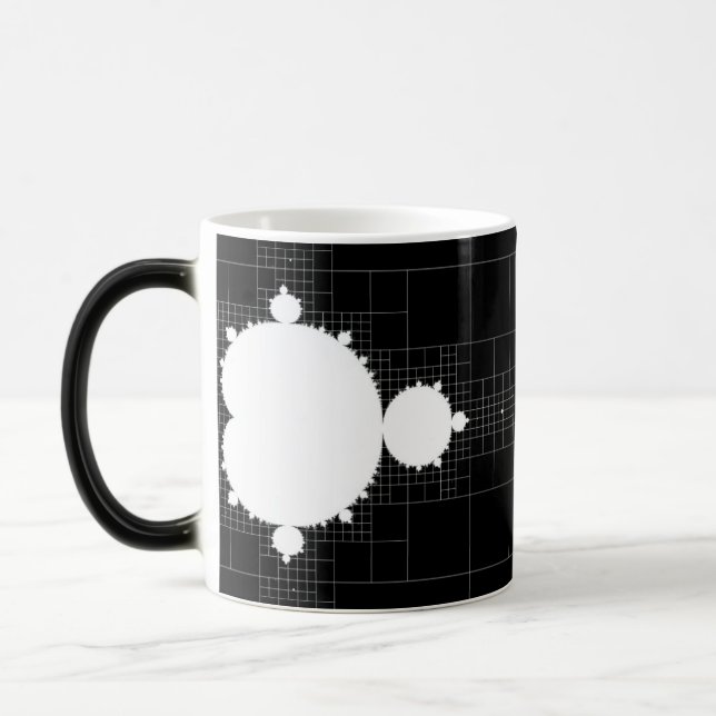Mágica Famoso Mandelbrot colocou branco na caneca preta d (Esquerda)
