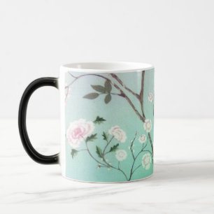 Mágica floralBlack na moda/branco caneca Morphing de 325