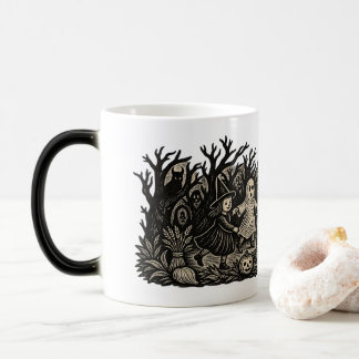 Mágica Fogueira Macabra – Caneca Vintage de Fantasmas e B