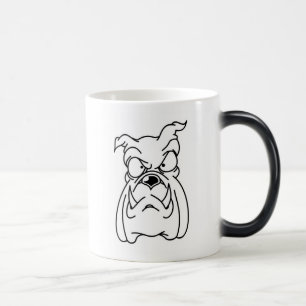 Mágica grande caneca cerâmica de cabeça de Bulldog mudand