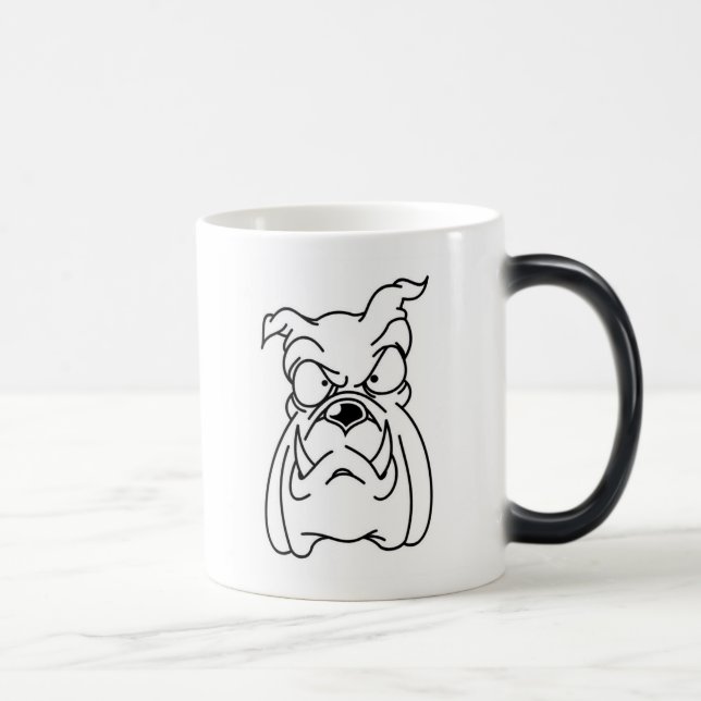 Mágica grande caneca cerâmica de cabeça de Bulldog mudand (Direita)