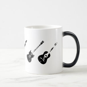 Mágica Guitarra aparecendo que Morphing a caneca