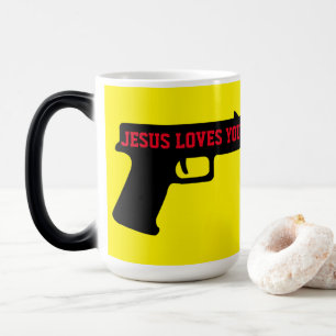 Mágica JESUS TE AMA 15 Oz. Caneca transmutação